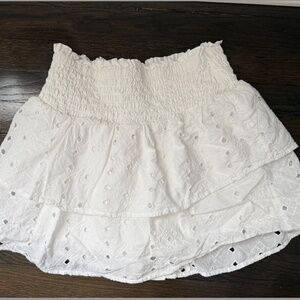 girls abercrombie kids eyelet skort-white-size 13/14